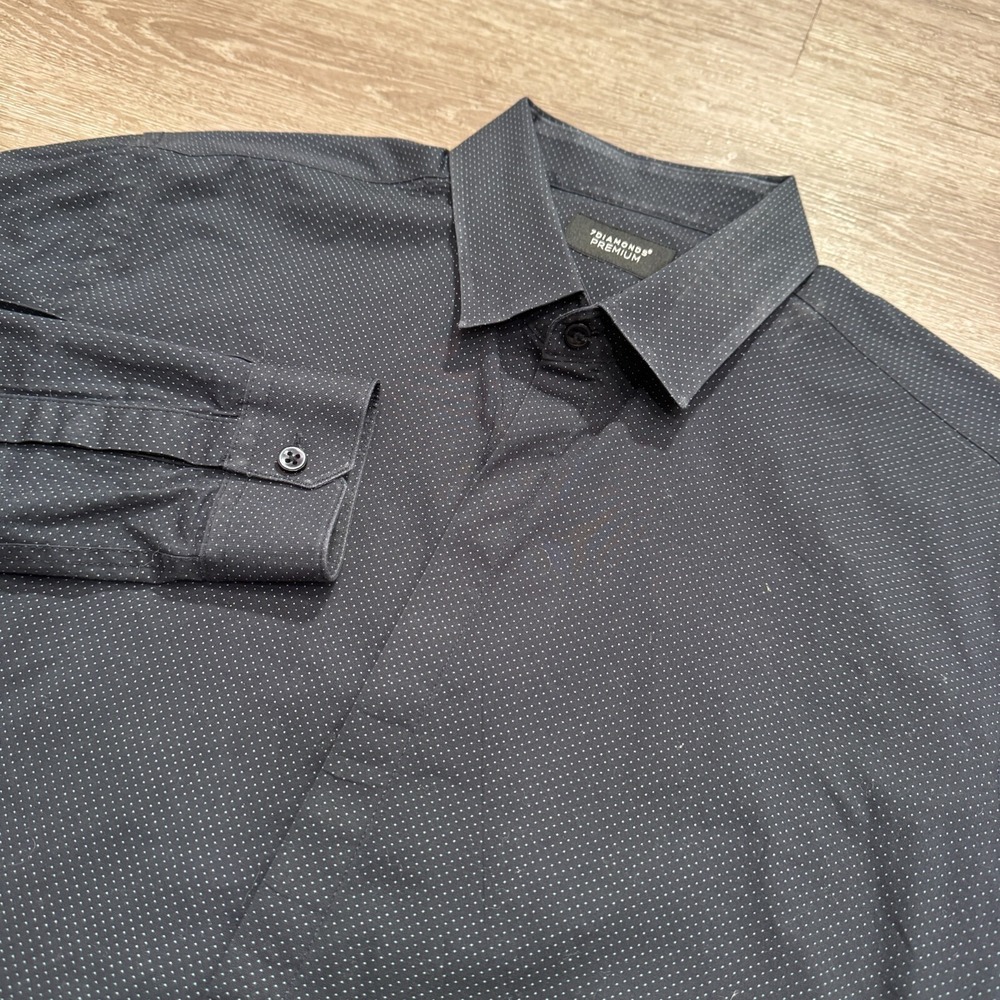 7 Diamonds Shirt Mens Small Premium Casual Button Up Long Sleeve Preppy Casual